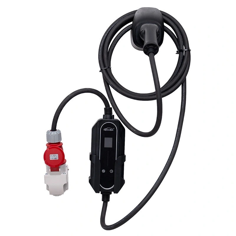 家庭および屋外充電用アクリルハウジング付き 7kW ポータブル AC EV 充電器